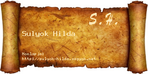 Sulyok Hilda névjegykártya